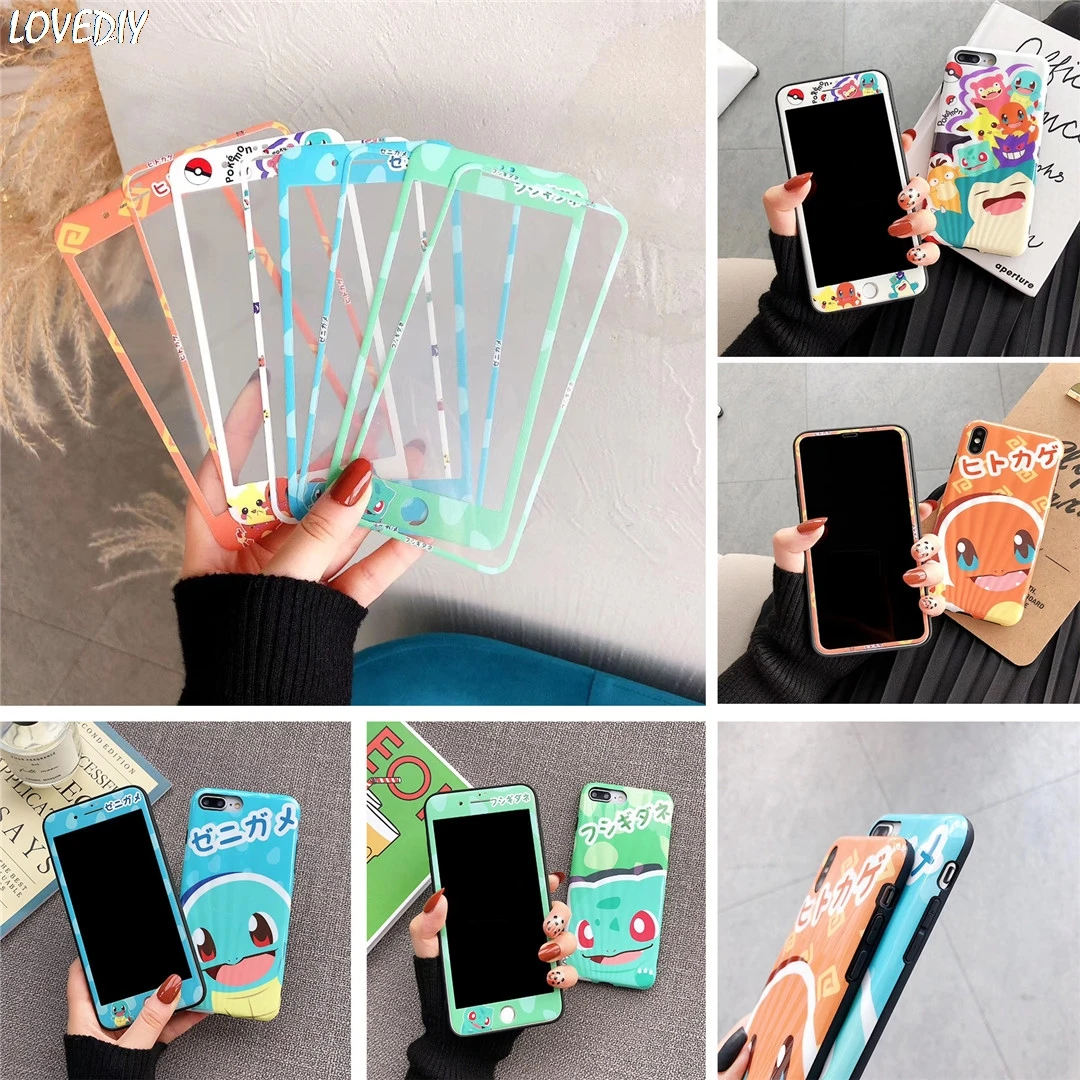 Charmander Squirtle Bulbasaur 360 Degree Full Protective Screen Film Phone Case For iPhone 6 7 8 Plus X XS Max Xr Cartoon Cover
Charmander Squirtle Bulbasaur 360 Degree Full Protective Screen Film Phone Case For iPhone 6 7 8 Plus X XS Max Xr Cartoon Cover