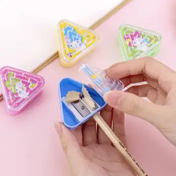 Cute Kawaii Maze Plastic Automatic Triangle Dual Holes Pencil Sharpener Cutter Gift Stationery Kids Toys School Office Supplies
Cute Kawaii Maze Plastic Automatic Triangle Dual Holes Pencil Sharpener Cutter Gift Stationery Kids Toys School Office Supplies