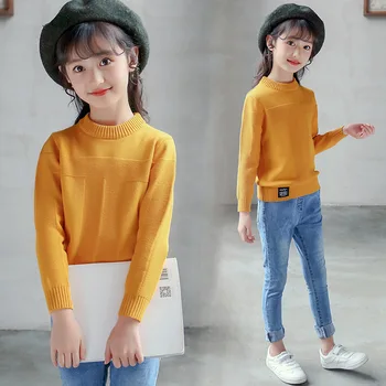 Girls Korean-style Sweater Pullover Autumn And Winter O Neck Crew Neck Big Boy Striped T-Cotton Plus Velvet Thick
Girls Korean-style Sweater Pullover Autumn And Winter O Neck Crew Neck Big Boy Striped T-Cotton Plus Velvet Thick