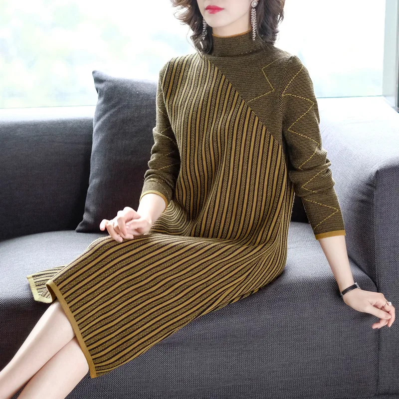 Lady Jersey Dress Europe And America 2019 New Style High-End Western Style Mid-length over-the-Knee Sweater Dress Children
Lady Jersey Dress Europe And America 2019 New Style High-End Western Style Mid-length over-the-Knee Sweater Dress Children