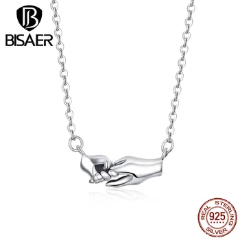 BISAER Love Hand Necklace 925 Sterling Silver Mom Love Hand Holding Necklace Pendant Women Oxidized Silver Fashion Jewelry
BISAER Love Hand Necklace 925 Sterling Silver Mom Love Hand Holding Necklace Pendant Women Oxidized Silver Fashion Jewelry