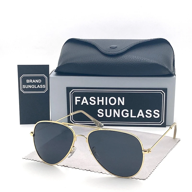 

Classic Pilot Polarized Sunglasses Men Fashion Metal Sun Glasses Women Black Driving Eyeglasses Goggle UV400 Vintage Sunglass