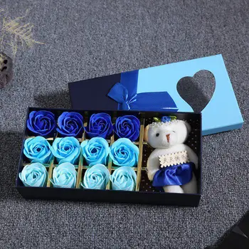 12Pcs/box Bath Soap Rose Flower With Bear Flora Scented Rose Petal Bouquet Gift Box For Mothers' Day Valentine's Day Gifts
12Pcs/box Bath Soap Rose Flower With Bear Flora Scented Rose Petal Bouquet Gift Box For Mothers' Day Valentine's Day Gifts