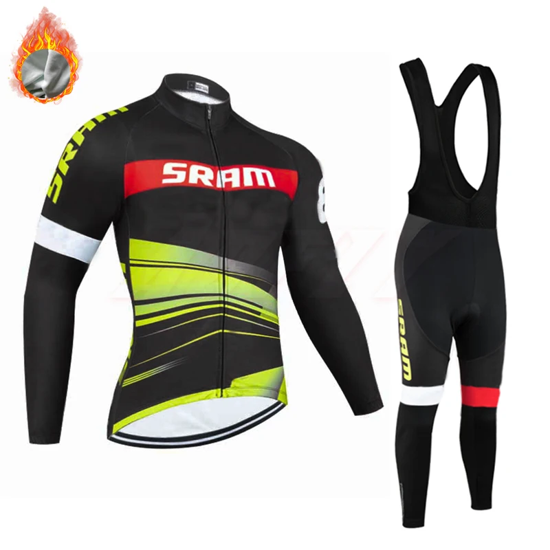 2020 Winter Thermal Fleece jacke SRAM Long Sleeve Cycling Jersey sets Men Full SleeveCycling Equipment Long Bicycle jersey warm
2020 Winter Thermal Fleece jacke SRAM Long Sleeve Cycling Jersey sets Men Full SleeveCycling Equipment Long Bicycle jersey warm