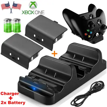 Dual Charging Dock Station Controller Charger with 2x Rechargeable Battery Replacement for Xbox One
Dual Charging Dock Station Controller Charger with 2x Rechargeable Battery Replacement for Xbox One