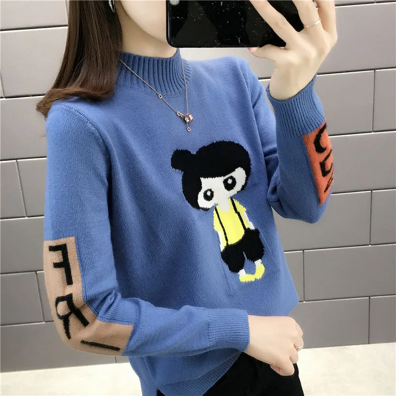 2019 Spring Autumn sweater women long sleeve pullover sweaters Korean Popular knitted sweater pull femme jumper
2019 Spring Autumn sweater women long sleeve pullover sweaters Korean Popular knitted sweater pull femme jumper
