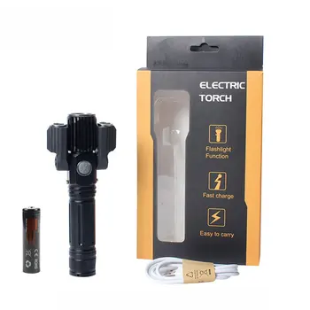 Hot Three-Head Rechargeable Led Flashlight Strong Light Flashlight Multi-Function T6+Xpe Outdoor Night Riding Lighting
Hot Three-Head Rechargeable Led Flashlight Strong Light Flashlight Multi-Function T6+Xpe Outdoor Night Riding Lighting