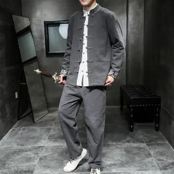 M-5XL Trditional Chinese Printed Tracksuit Men Set Long Sleeve Autumn Linen Jacket Coat + Ankle Pants Mens 2 Piece Sets XXXXXL
M-5XL Trditional Chinese Printed Tracksuit Men Set Long Sleeve Autumn Linen Jacket Coat + Ankle Pants Mens 2 Piece Sets XXXXXL