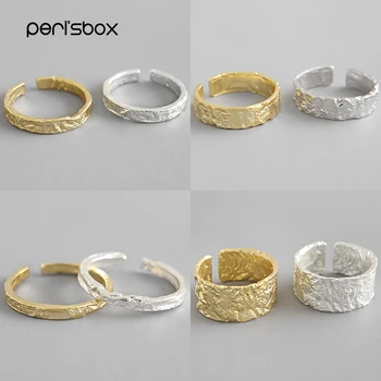Peri'sBox 925 Sterling Silver Crumpled Tin Foil Texture Ring Wide and Thin Irregular Rings Minimalist Ring for Women Adjustable
Peri'sBox 925 Sterling Silver Crumpled Tin Foil Texture Ring Wide and Thin Irregular Rings Minimalist Ring for Women Adjustable