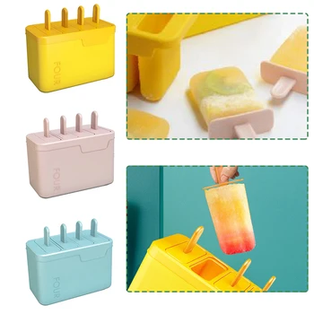 4 Grid DIY Ice Cream Mold Popsicle Molds Frozen Ice Cube Tray Making Tool PP Kitchen Ice Cream Cooking Tool Supplie Nordic Style
4 Grid DIY Ice Cream Mold Popsicle Molds Frozen Ice Cube Tray Making Tool PP Kitchen Ice Cream Cooking Tool Supplie Nordic Style