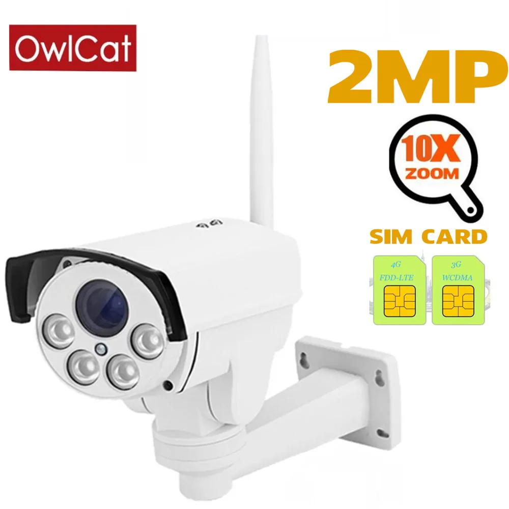 

4G 3G SIM Card Camera Wifi Outdoor PTZ HD 2MP 5MP Bullet Camera Wireless IR 50M 5X 10X Zoom Auto Focus CCTV Wifi IP Camera Audio