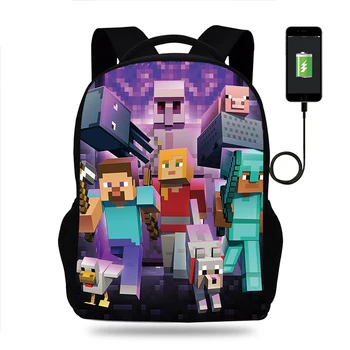 Cartoon Character School bag Minecrafting Game Printed Kids Cartoon Schoolbag For Boys Girls Battle Royale Backpack Lovely
Cartoon Character School bag Minecrafting Game Printed Kids Cartoon Schoolbag For Boys Girls Battle Royale Backpack Lovely