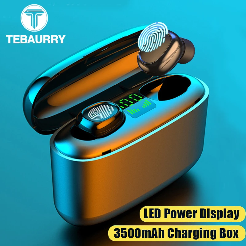 TEBAURRY G5S TWS Bluetooth Earphone Wireless Headphones Touch HiFi Stereo Sport Waterproof Mini Wireless Earbuds with 3500mAh
TEBAURRY G5S TWS Bluetooth Earphone Wireless Headphones Touch HiFi Stereo Sport Waterproof Mini Wireless Earbuds with 3500mAh