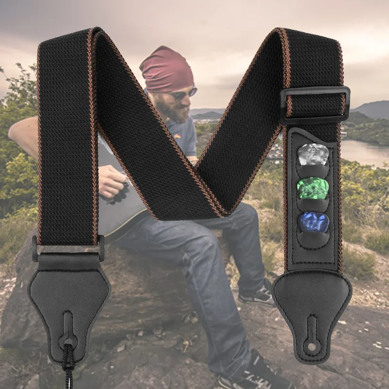 Adjustable Electric Guitar Strap with 3 Guitar Picks Holders Pure Cotton Ends Acoustic Guitar Bass Strap Belt Accessories
Adjustable Electric Guitar Strap with 3 Guitar Picks Holders Pure Cotton Ends Acoustic Guitar Bass Strap Belt Accessories