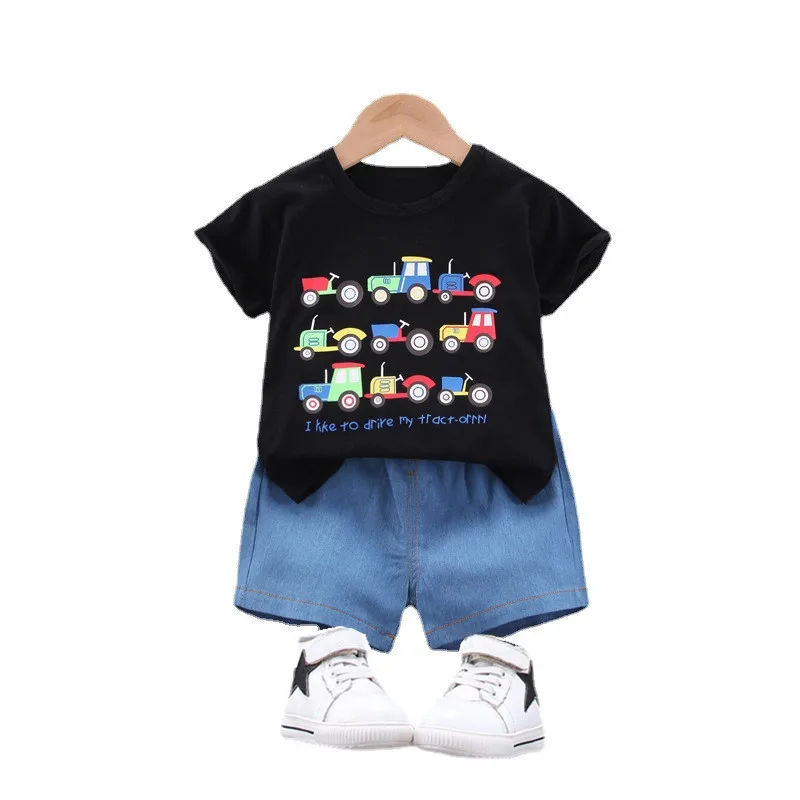 New Summer Outfits Baby Boys Clothes Suit Children Girls Cartoon T-Shirt Shorts 2Pcs/Sets Toddler Casual Costume Kids Tracksuits
New Summer Outfits Baby Boys Clothes Suit Children Girls Cartoon T-Shirt Shorts 2Pcs/Sets Toddler Casual Costume Kids Tracksuits