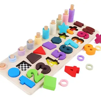 Wooden Baby Geometric Shape Match Board Toy Geometry Arithmetic Intellectual Enlightenment for Kid Infant Montessori Puzzle Toy
Wooden Baby Geometric Shape Match Board Toy Geometry Arithmetic Intellectual Enlightenment for Kid Infant Montessori Puzzle Toy