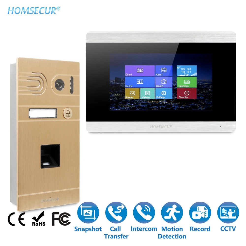 Shipping from the EU HOMSECUR 7" Video Door Entry Security Intercom with Voice Message for House/Flat BC061-G+BM715-S
Shipping from the EU HOMSECUR 7" Video Door Entry Security Intercom with Voice Message for House/Flat BC061-G+BM715-S