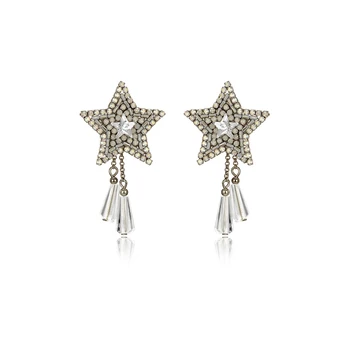 Exquisite Handmade Five-Pointed Star Crystal Pendant Back-Hanging Dual-Use Ear Stud Elegant Earrings for Women
Exquisite Handmade Five-Pointed Star Crystal Pendant Back-Hanging Dual-Use Ear Stud Elegant Earrings for Women