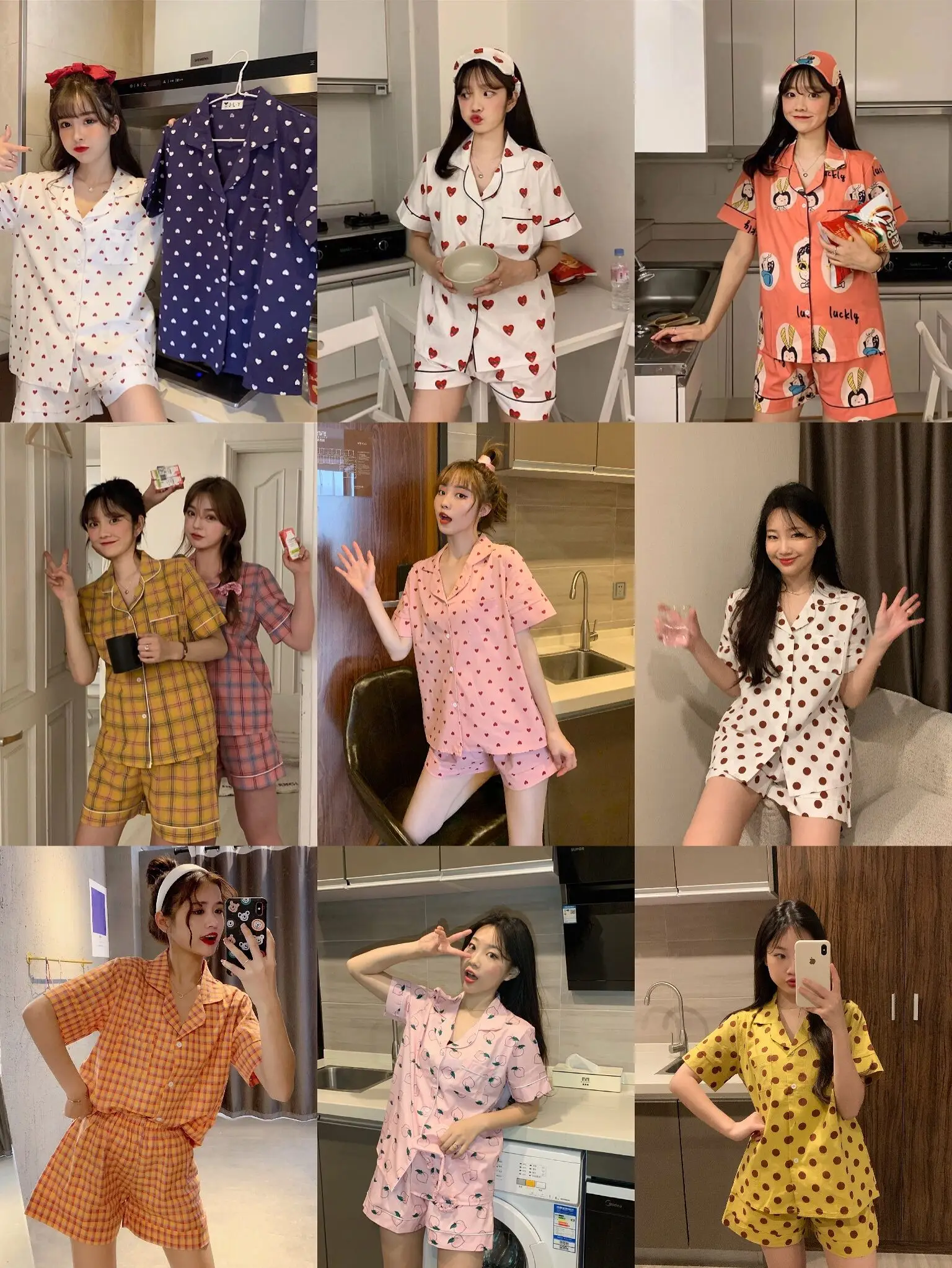 24 Color 2020 Summer Korean Women's Printed Lapel Short Sleeve Shorts Set Loose Home Service College Style pink pajama sets
24 Color 2020 Summer Korean Women's Printed Lapel Short Sleeve Shorts Set Loose Home Service College Style pink pajama sets