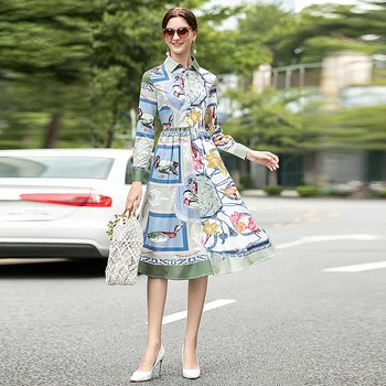 Autumn New Women'S Party Casual Workplace Print Stitching Slimming Vintage Elegant Chic Long Sleeve Shirt Midi Dress
Autumn New Women'S Party Casual Workplace Print Stitching Slimming Vintage Elegant Chic Long Sleeve Shirt Midi Dress