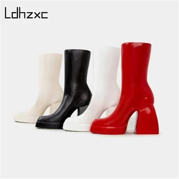 LDHZXC 2020 Fashion Newest Platform Women Mid-Calf Boots Side Zipper Elegant Thick Heels Pumps Wedding Office Lady Shoes Woman
LDHZXC 2020 Fashion Newest Platform Women Mid-Calf Boots Side Zipper Elegant Thick Heels Pumps Wedding Office Lady Shoes Woman