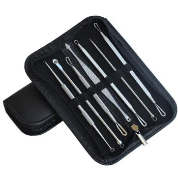 Silver Acne Pimple Blemish Extractor Blackhead Remover Tool Set Stainless Steel Pore Cleansing Acne Treatment For Face Skincare
Silver Acne Pimple Blemish Extractor Blackhead Remover Tool Set Stainless Steel Pore Cleansing Acne Treatment For Face Skincare