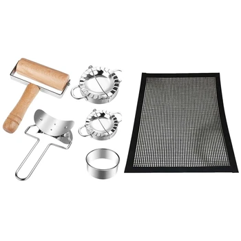 1 Set Dumpling Maker, Dumpling Skin Maker,Dumpling Molds & 1 Pcs Non-Stick Barbecue Mesh Barbecue Mat 
1 Set Dumpling Maker, Dumpling Skin Maker,Dumpling Molds & 1 Pcs Non-Stick Barbecue Mesh Barbecue Mat