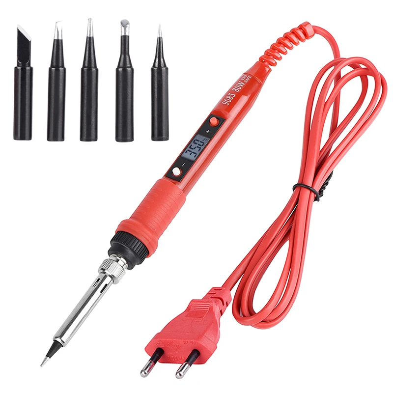 80W 220V LCD Display soldering iron EU/US PLUG Adjustable Temperature soldering iron kit with tips welding rework solder station
80W 220V LCD Display soldering iron EU/US PLUG Adjustable Temperature soldering iron kit with tips welding rework solder station