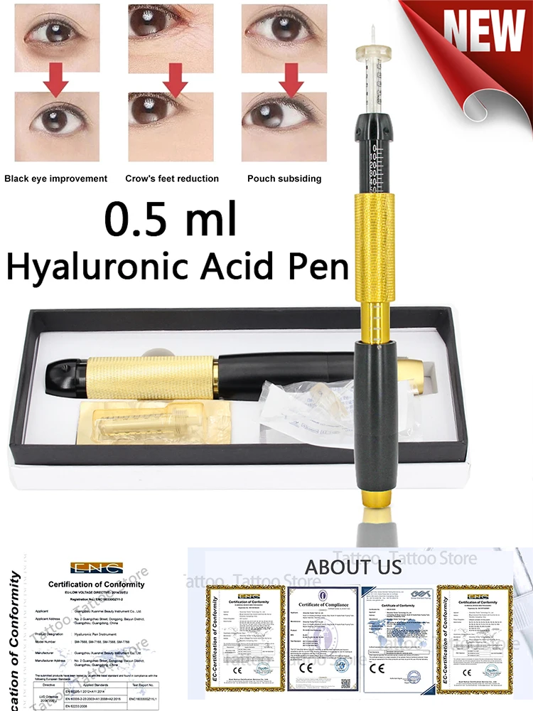 0.5ml 3 Gear Hyaluronique Pen 3 in 1 Mesotherapy Handheld Injection Gun For Lose Weight Lipolysis Anti Wrinkle Hyaluronic Pen
0.5ml 3 Gear Hyaluronique Pen 3 in 1 Mesotherapy Handheld Injection Gun For Lose Weight Lipolysis Anti Wrinkle Hyaluronic Pen