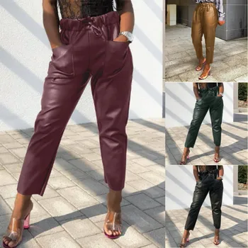 ZANZEA Fashion Women's PU Leather Pants Spring Casual Elastic Waist Long Trousers Palazzo Female Solid Turnip Plus Size Pantalon
ZANZEA Fashion Women's PU Leather Pants Spring Casual Elastic Waist Long Trousers Palazzo Female Solid Turnip Plus Size Pantalon
