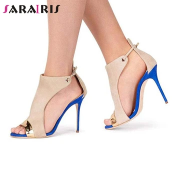 SaraIris Open Toe High Heels Pointed Toe Sandals Women 2020 Brand Sandals Ladies Summer Mixed Color Shoes
SaraIris Open Toe High Heels Pointed Toe Sandals Women 2020 Brand Sandals Ladies Summer Mixed Color Shoes