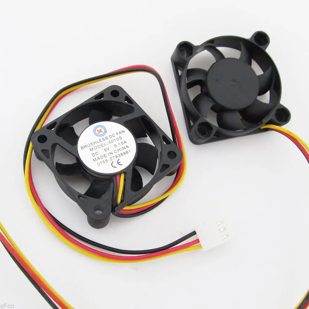 

1pc Brushless DC Cooling Fan 40x40x10mm 40mm 4010 7 blades 5V 3pin Connector