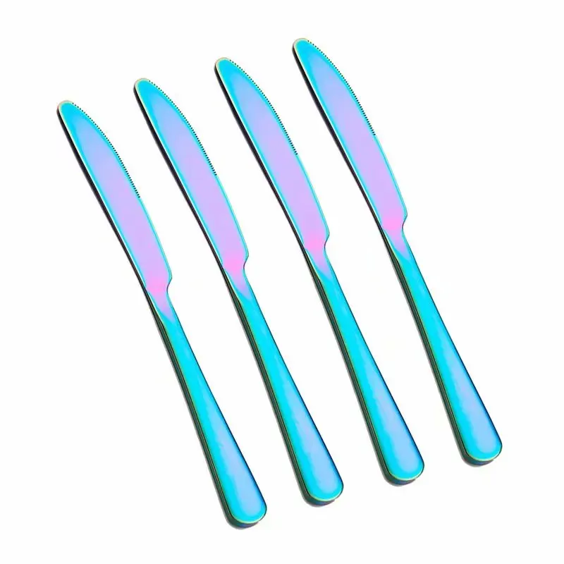 Spklify Rainbow Steak Knives 4pcs Stainless Steel colorful Cutlery Dinnerware Knife Western Tableware Restaurant Kitchen Cutlery
Spklify Rainbow Steak Knives 4pcs Stainless Steel colorful Cutlery Dinnerware Knife Western Tableware Restaurant Kitchen Cutlery