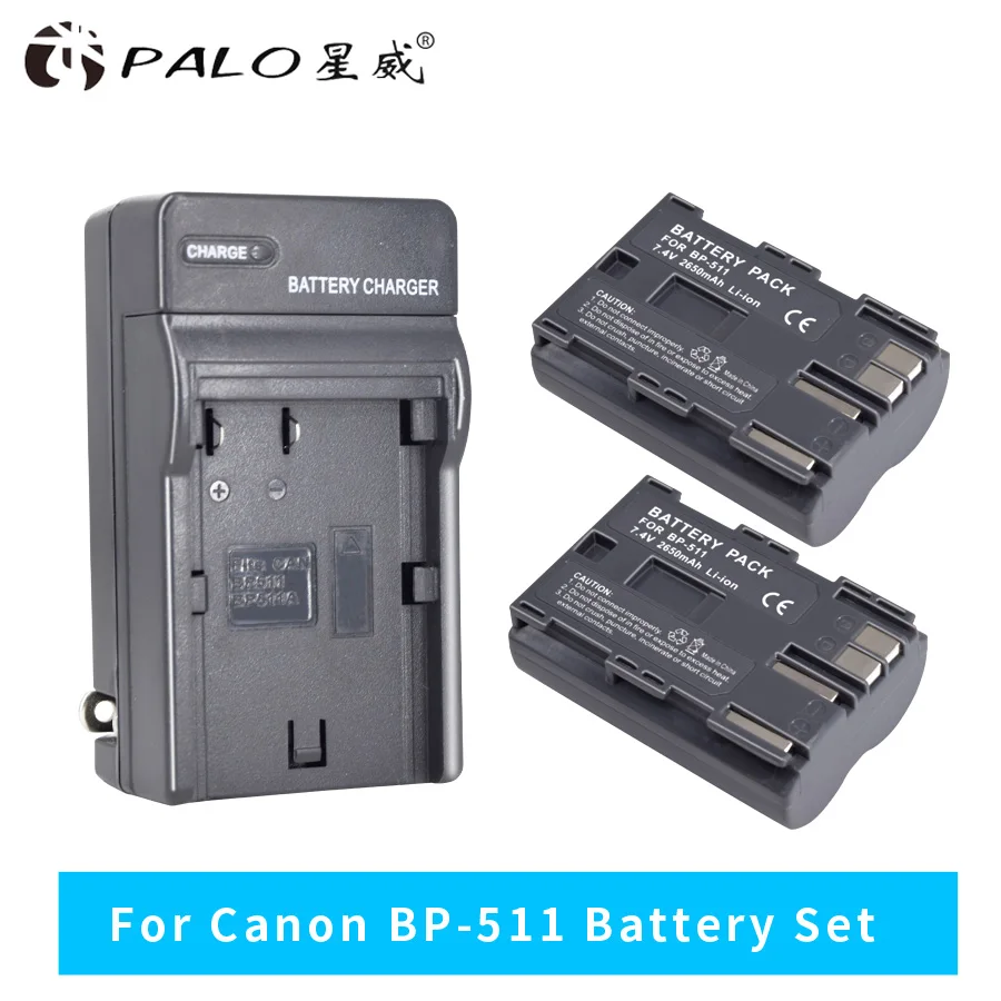 

BP-511 Battery BP-511A BP511 BP511A For Canon G6 G5 G3 G2 G1 EOS 300D 50D 40D 30D 20D 5D MV300i Digital Camera 7.4 V Li-Ion Batt