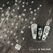 White Black/Colorful English Alphabet Symbol 5D Relief Nail Art Sticker 5D Engraved Nail Stickers Decals DIY Nail Art Decoration
White Black/Colorful English Alphabet Symbol 5D Relief Nail Art Sticker 5D Engraved Nail Stickers Decals DIY Nail Art Decoration