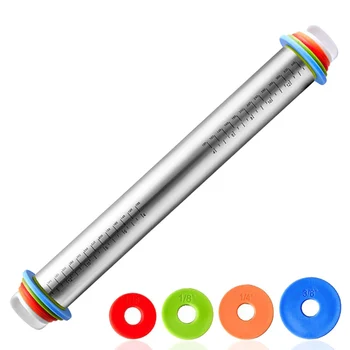 Adjustable Rolling Pin Stainless Steel Large Baking Tool Cookies Roller Noodle Biscuit Fondant Dough Roller Pasta Dumpling EE5
Adjustable Rolling Pin Stainless Steel Large Baking Tool Cookies Roller Noodle Biscuit Fondant Dough Roller Pasta Dumpling EE5