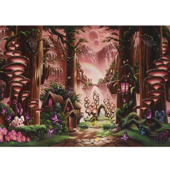 Fairytale Jungle Forest Photography Backdrop pink mushroom Dreamland Vinyl Photo Background Girls Princess Studio Props 
Fairytale Jungle Forest Photography Backdrop pink mushroom Dreamland Vinyl Photo Background Girls Princess Studio Props
