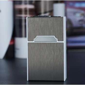 Zinc Alloy Rechargeable Cigarette Case with 20 Small Cigarettes Thin Cigarette Case with Rechargeable Lighter Metal cigar Case
Zinc Alloy Rechargeable Cigarette Case with 20 Small Cigarettes Thin Cigarette Case with Rechargeable Lighter Metal cigar Case