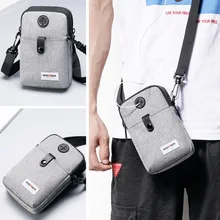 Bolsos de hombro para hombre moda teléfono bolsillo bandolera multifunción pequeña solapa paquetes de cintura Masculino(China)