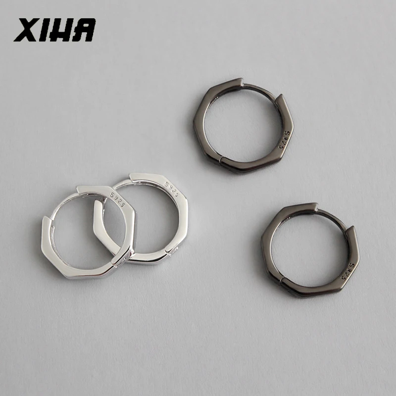 XIHA Authentic 925 Sterling Silver Earrings for Women Simple Octagon Round Circle Hoop Earring Korea Style Minimalist Jewelry
XIHA Authentic 925 Sterling Silver Earrings for Women Simple Octagon Round Circle Hoop Earring Korea Style Minimalist Jewelry
