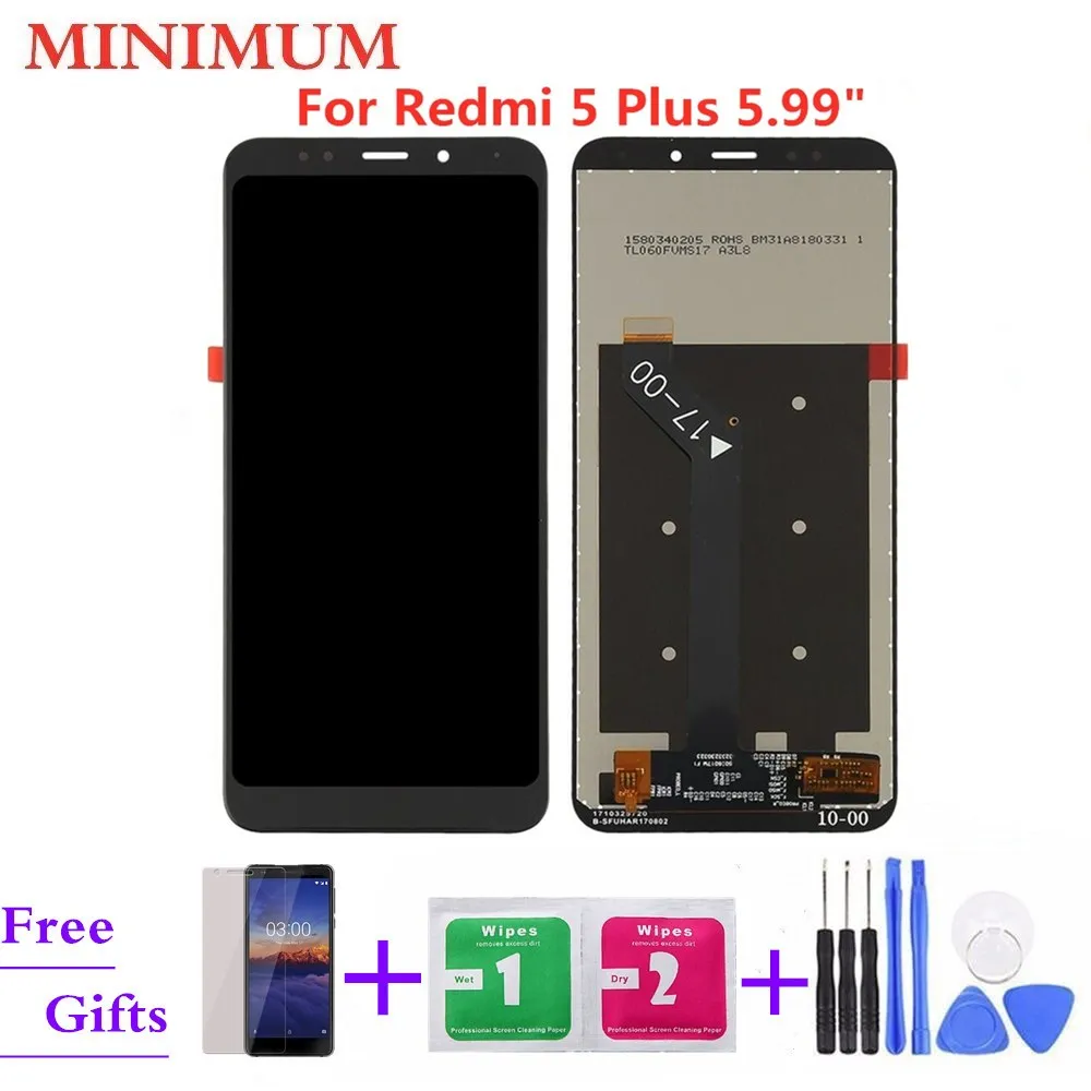 For Xiaomi Redmi 5 Plus 5.99" LCD Display Touch Screen 100% Tested Digitizer Assembly Replacement Parts For Redmi 5Plus LCDs
For Xiaomi Redmi 5 Plus 5.99" LCD Display Touch Screen 100% Tested Digitizer Assembly Replacement Parts For Redmi 5Plus LCDs