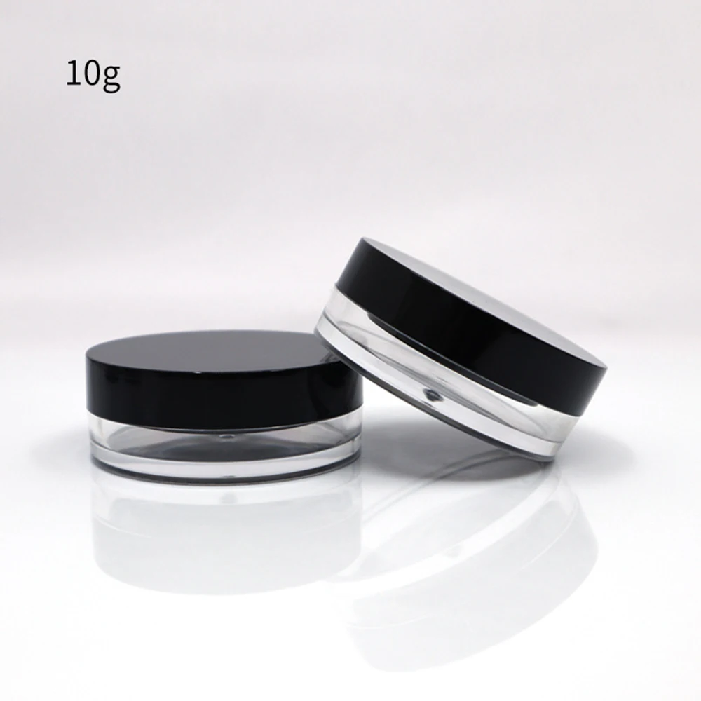 Description Picture 4 of item1pcs 10g/20g Portable Plastic Powder Box Handheld Empty Loose Powder Pot With Sieve Cosmetic Travel Makeup Jar Sifter Container