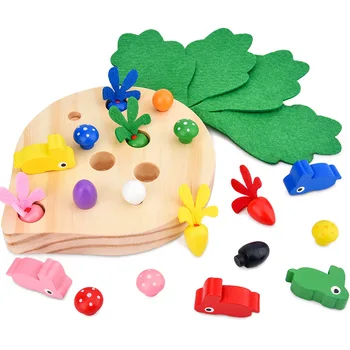 Rainbow Wooden Toy Harvest Carrots Funny Game Baby Educational Toys
Rainbow Wooden Toy Harvest Carrots Funny Game Baby Educational Toys