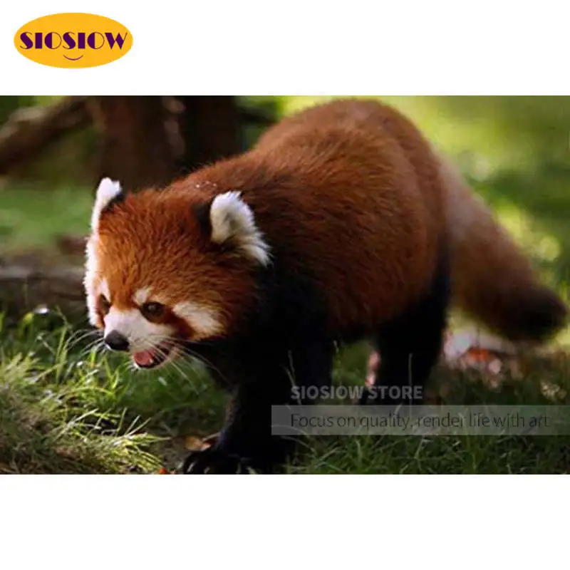 SIOSIOW 5d Diy Diamond Painting Red Panda Full Set Square Embroidery Cross Stitch Mosaic Animals Picture Of Rhinestones | Дом и сад