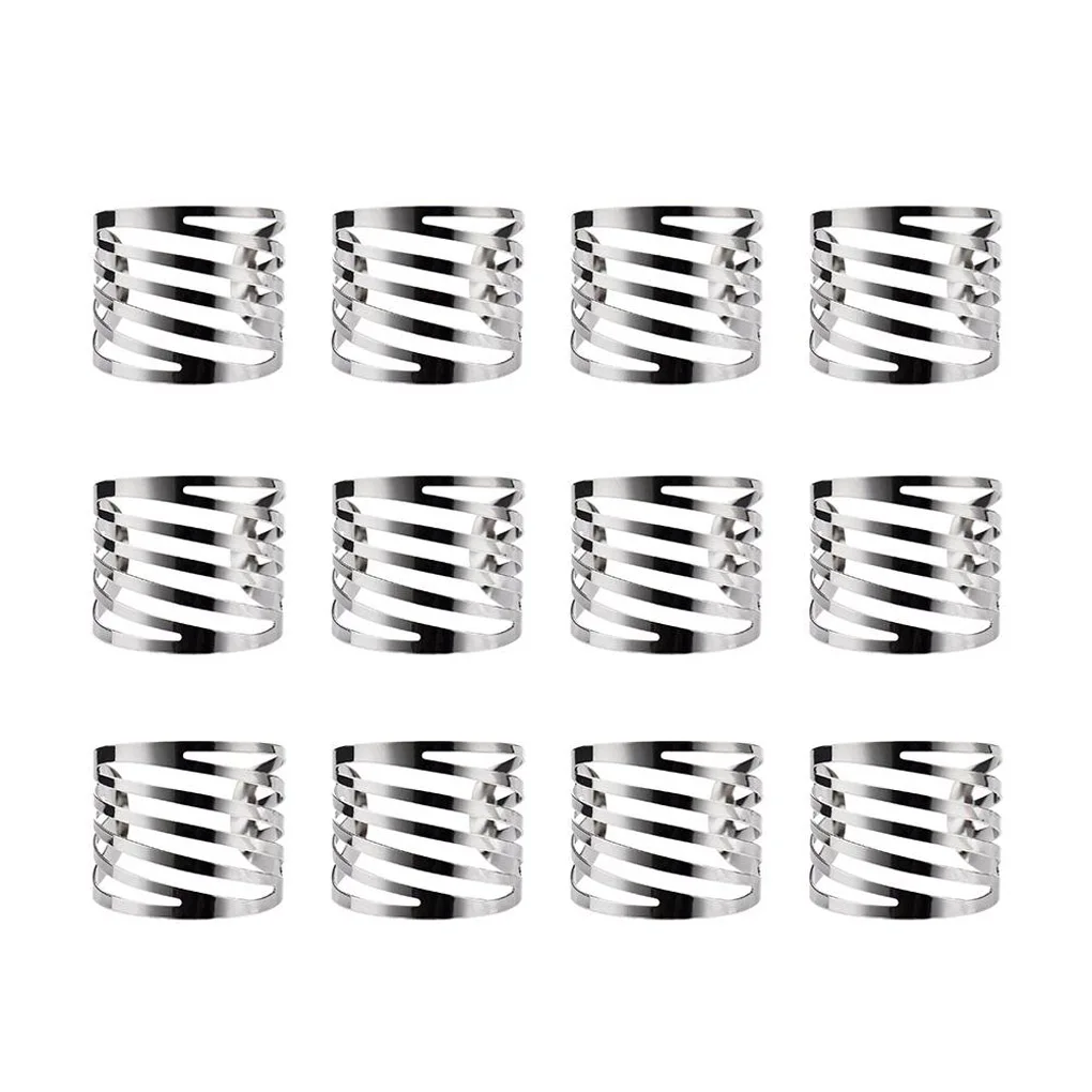12pcs Back Pattern Wedding Napkin Rings Table Decoration Hollow Out Family Gatherings Everyday Use Napkin Buckle Holder
12pcs Back Pattern Wedding Napkin Rings Table Decoration Hollow Out Family Gatherings Everyday Use Napkin Buckle Holder