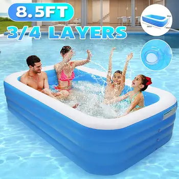 3/4 Layers Children Bathing Tub Baby Home Use Paddling Pool Inflatable Square Swimming Pool Kids Inflatable Pool 260x160x60/72cm
3/4 Layers Children Bathing Tub Baby Home Use Paddling Pool Inflatable Square Swimming Pool Kids Inflatable Pool 260x160x60/72cm