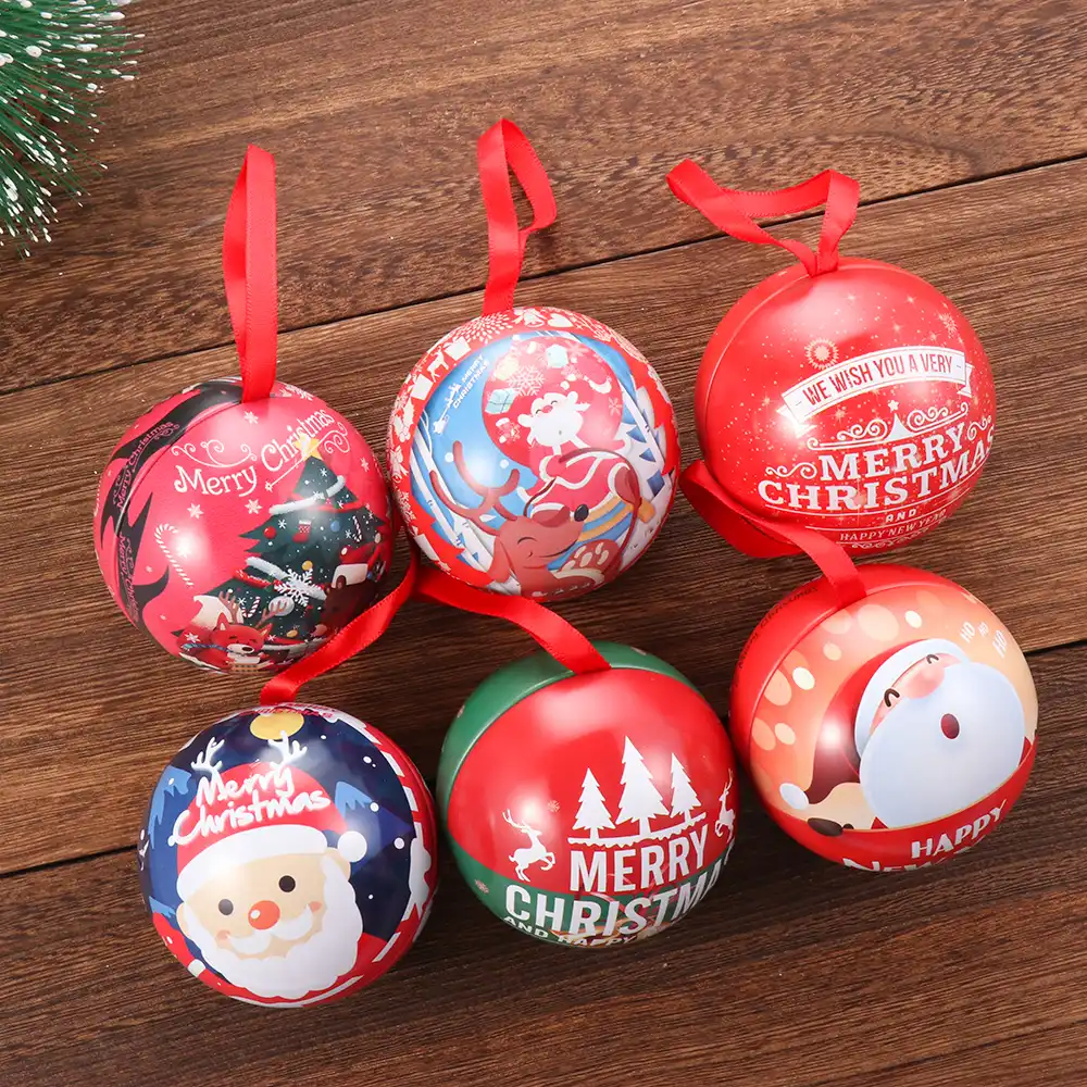 santa claus snowman iron boxes children gift sweets box candy