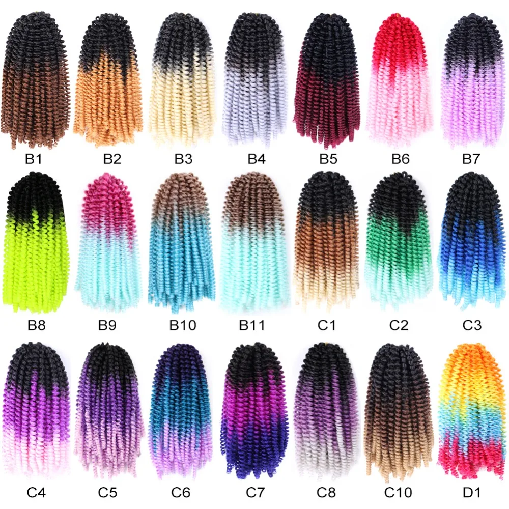 Glamo 8Inch Fluffy Spring Twist Hair Extensions 60 Root/Pcs Ombre Color Crochet Braids Synthetic Braiding Hair
Glamo 8Inch Fluffy Spring Twist Hair Extensions 60 Root/Pcs Ombre Color Crochet Braids Synthetic Braiding Hair