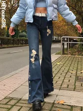 HEYounGIRL Ripped Flare Jeans Fashion Women Streetwear Mid Waist Vintage Buttons Denim Trousers Harajuku Slim Long Pants Spring
HEYounGIRL Ripped Flare Jeans Fashion Women Streetwear Mid Waist Vintage Buttons Denim Trousers Harajuku Slim Long Pants Spring