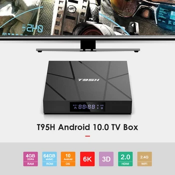TV Box T95H H616 Quad Core Android 10 4GB RAM 64GB ROM 2.4G WiFi 6K Media Player for Household TV Watching Accessories
TV Box T95H H616 Quad Core Android 10 4GB RAM 64GB ROM 2.4G WiFi 6K Media Player for Household TV Watching Accessories